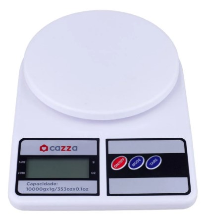 BALANÇA DIGITAL DE COZINHA 10KG BRANCA