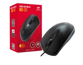 MOUSE C3TECH MS-31BK ÓPTICO PRETO USB