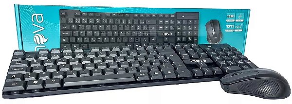 TECLADO + MOUSE SEM FIO INOVA KEY-8388