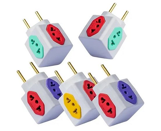 ADAPTADOR TOMADA T CUBO 4 SAIDAS