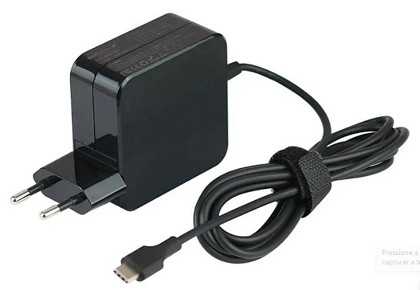 FONTE NOTEBOOK UNIVERSAL USB-C 65W ( DELL, LENOVO, HP )