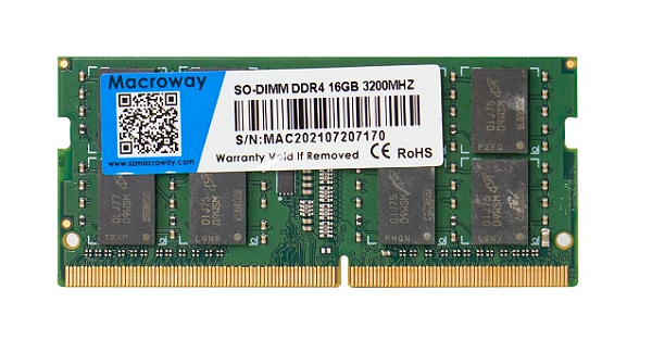 MEMÓRIA NOTEBOOK 16 GB. MACROWAY DDR4/ 3200 MHZ