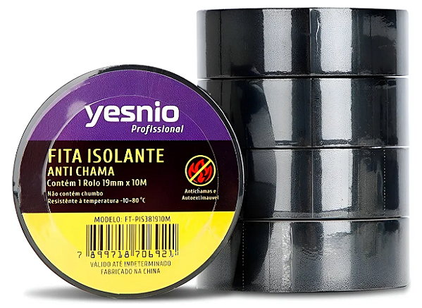 FITA ISOLANTE YESNIO 19MM X 10M