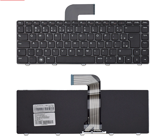 TECLADO NOTEBOOK DELL INSPIRON N4050 / N5050 / N4110 / M5040 PRETO