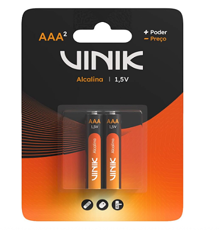 PILHA VINIK ALCALINA AAA C/ 2