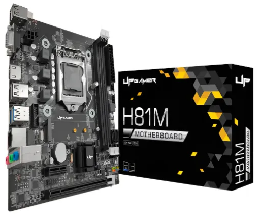 PLACA MÃE UP GAMER H81M LGA1150 DDR3 VGA / HDMI