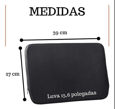 CASE NOTEBOOK 15.6“ C/ ZÍPER PRETO