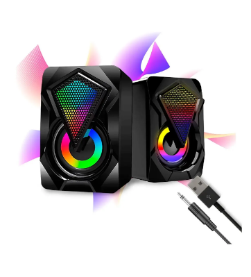 CAIXA DE SOM KAPBOM KA-161 GAMER RGB USB/P2