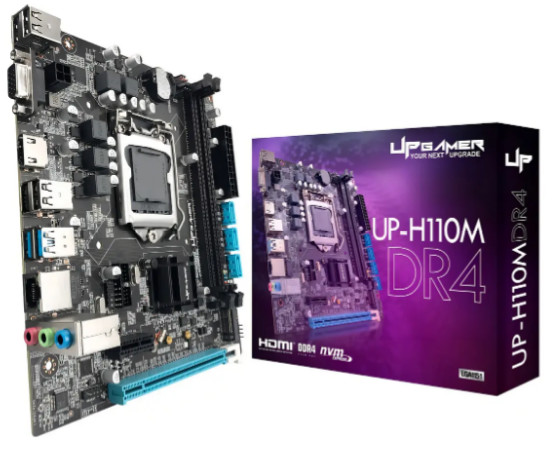PLACA MÃE UP GAMER H110M LGA1151 DDR4 6ª E 7ª GER.