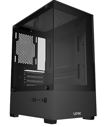 GABINETE VK G-SHIELD S/ FANS LAT. VIDRO S/ FONTE