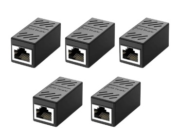 EMENDA CABO DE REDE RJ45 FEMEA CAT6 C/ 5 UN.