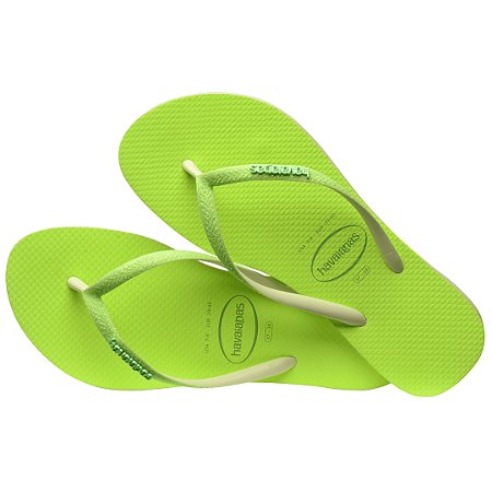 Chinelo Feminino Havaianas Slim Glitter Neon Original + NF