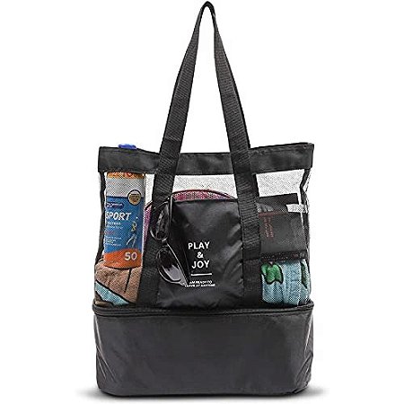 Bolsa Praia Piscina Piquinique Com Cooler Embutido Cores