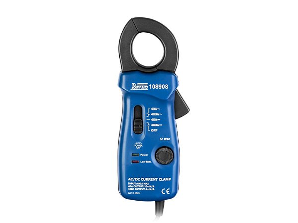 PINCA INDUTIVA DOS OSCILOSCOPIO PARA TESTAR CABOS COM DIAMETRO ATE 23 MM (400 A AC/DC) - 108908 - RAVEN