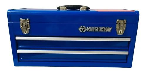 BAU METALICO COM 2 GAVETAS E COM TAMPA SUPERIOR (AZUL) - 87A07-2A-B - KING TONY