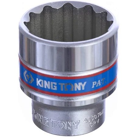 SOQUETE ESTRIADO 30MM X 1/2 - 433030M - KING TONY