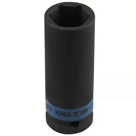 SOQUETE SEXTAVADO IMPACTO EXTRA LONGO 21MM X 1/2 - 443521M - KING TONY