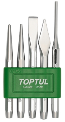 JOGO TALHADEIRA/PUNCAO/SACA PINO C/5PCS - GAAV0501 - TOPTUL
