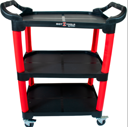 CARRINHO 3 BANDEJAS VERMELHO - 0699990060 - SIGMA TOOLS