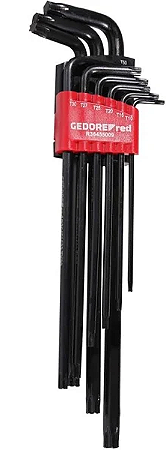 JOGO DE CHAVE TORX LONGA 9 PÇS - R36455009 - GEDORE RED