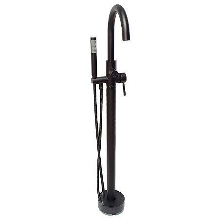 Misturador Monocomando de Piso para Banheira Jacuzzi Dharma Preto