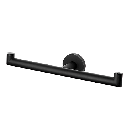Suporte Duplo Lorensoft Para Toalha Preto Fosco Lorenzetti