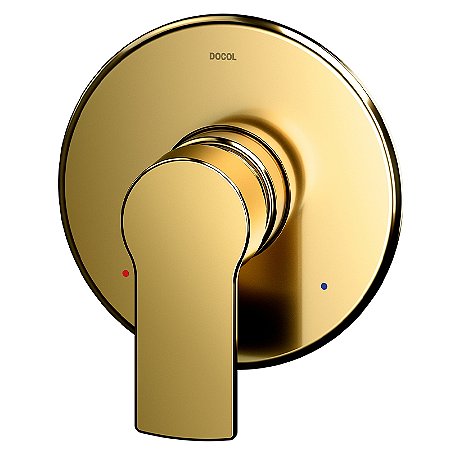 Acabamento Monocomando Chuveiro Argon Ouro Polido 1/2