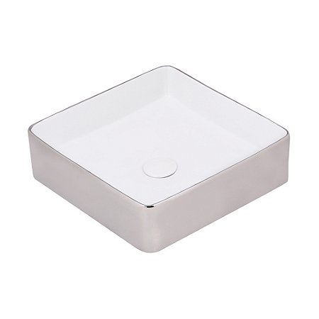 Cuba De Porcelana Ultra Fina Cromada Rubinettos