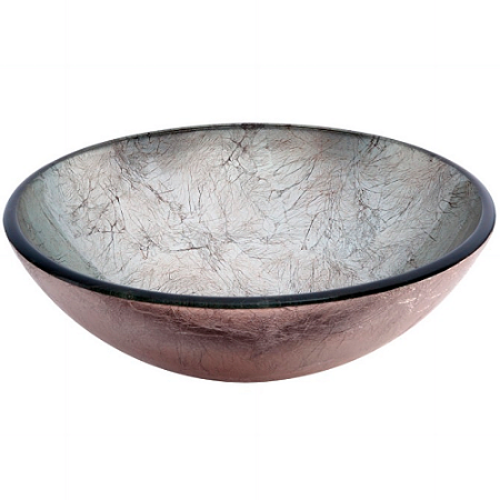 Cuba De Vidro Para Lavatório Prata Metálico 35Cm Rubinettos