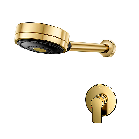 Kit Chuveiro e Acabamento para Registro Monocomando Ouro