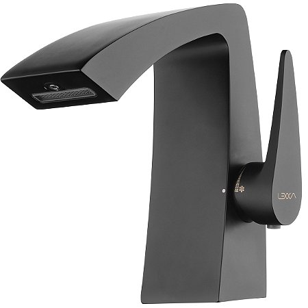 Misturador Monocomando Preto De Luxo Lexxa