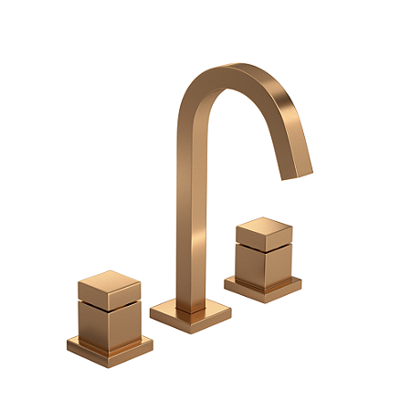 Misturador P/ Lavatório Bica Alta Cubo Gold Matte Deca