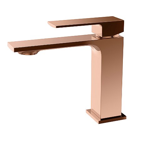 Misturador Monocomando Bica Baixa Lavatório Rose Gold Lexxa
