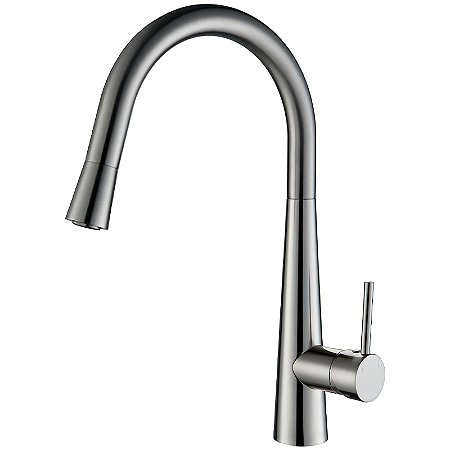 Misturador Monocomando Cozinha Bica Alta Aço Escovado KR489 Kromma