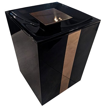 Lixeira De Banheiro 5L Red Gold/Preto - Zen