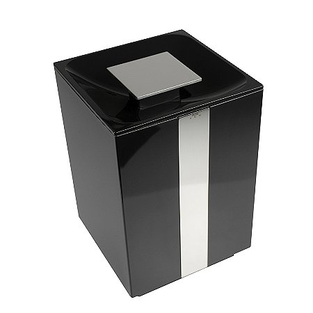 Lixeira Design One Collection 5l Cromado Preto Zen Design
