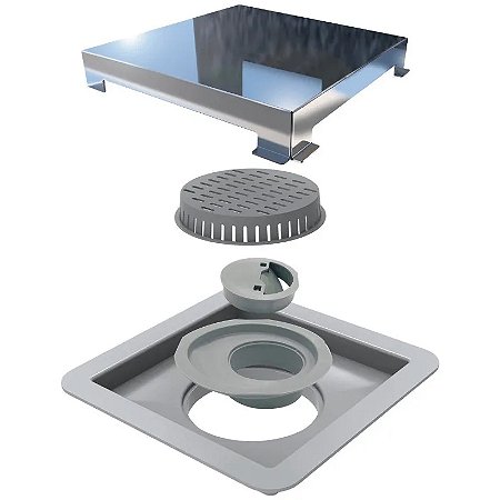 Ralo Linear Square Tampa Inox 15x15cm - Linear