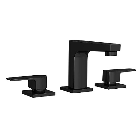 Misturador Duplo Comando Banheiro Bica Baixa Preto Polido (Deca Level)