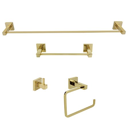 Kit de Acessórios para Lavatório Inox Ouro Ducon