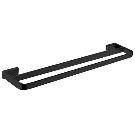 Doka Toalheiro de Parede Duplo Rainbow Matt Black DK5023MB