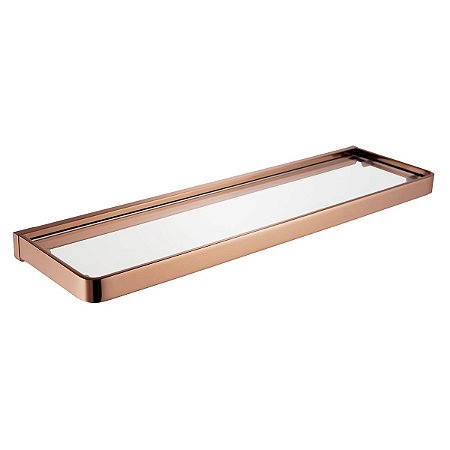 Doka Prateleira com Vidro Rainbow Rose Gold DK5024RG