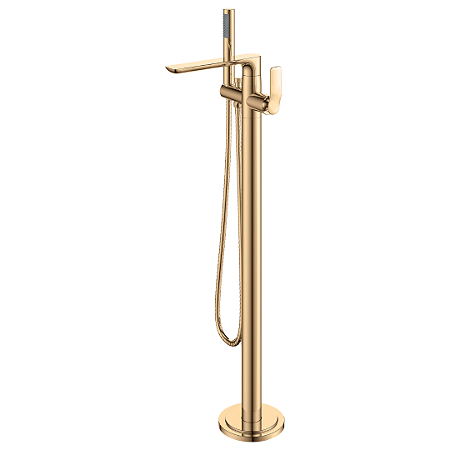 Doka Misturador de Piso para Banheira com Ducha Manual Rainbow Gold DK5017GO
