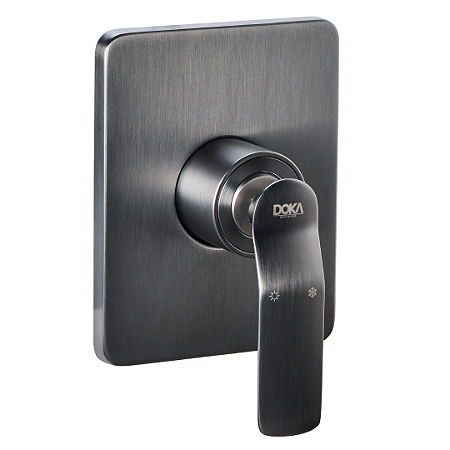 Doka Acabamento Monocomando para Ducha e Chuveiro Gunmetal DK5018GM
