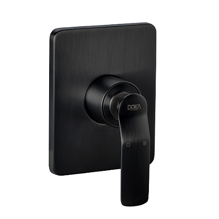 Doka Acabamento Monocomando para Ducha e Chuveiro Matt Black DK5018MB