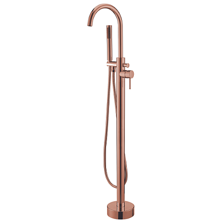 Immersi Misturador de Piso para Banheira com Ducha Manual Amazon Rose Gold IM2002RG