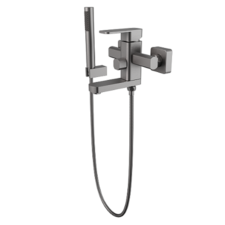 Immersi Misturador de Parede para Banheira com Ducha Manual Purus Brushed Nickel IM2003BN