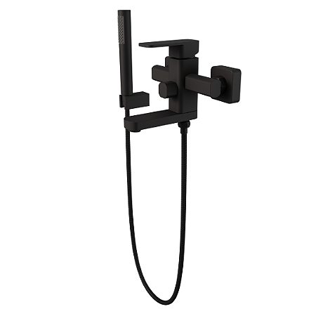 Immersi Misturador de Parede para Banheira com Ducha Manual Purus Matt Black IM2003MB