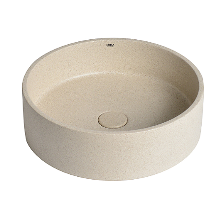 Doka Cuba de Apoio Redonda Off White Terrazzo Geostone - DK5042OW