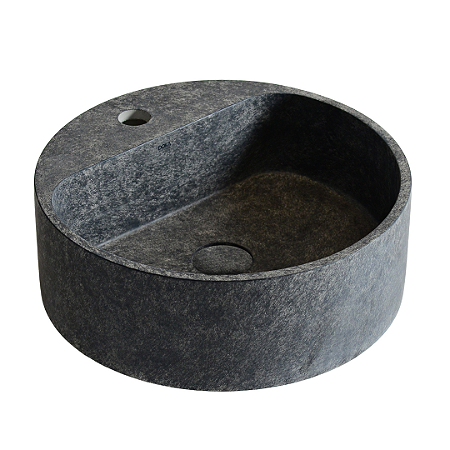 Doka Cuba Redonda com Mesa Dark Concrete Geostone - DK5051DC