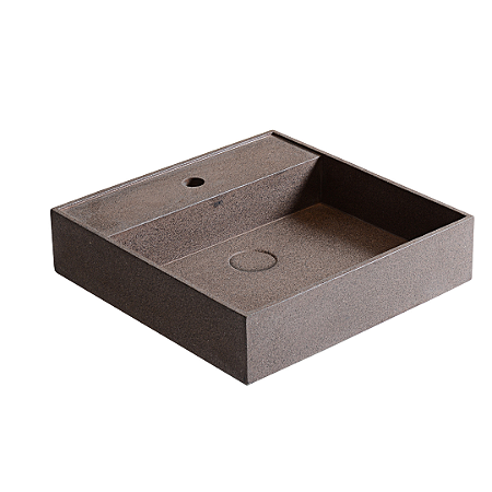Doka Cuba de Apoio Quadrada com mesa Dark Red Terrazzo Geostone - DK5050DR